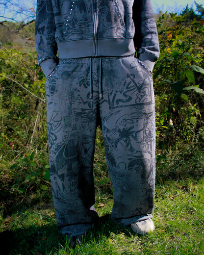 "WIJ" Graffiti Sweatsuit Pants